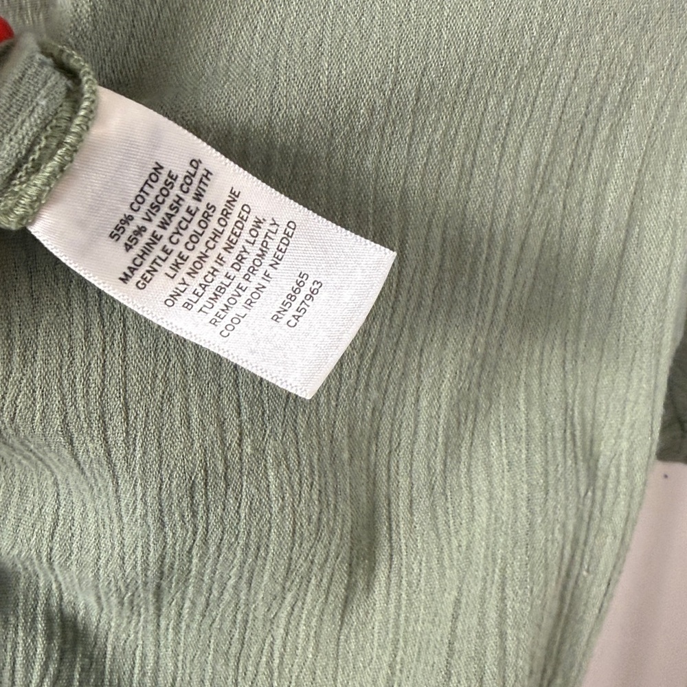 Caslon Olive Muslin Cotton Jumpsuit (XXS) - Picture 5 of 7